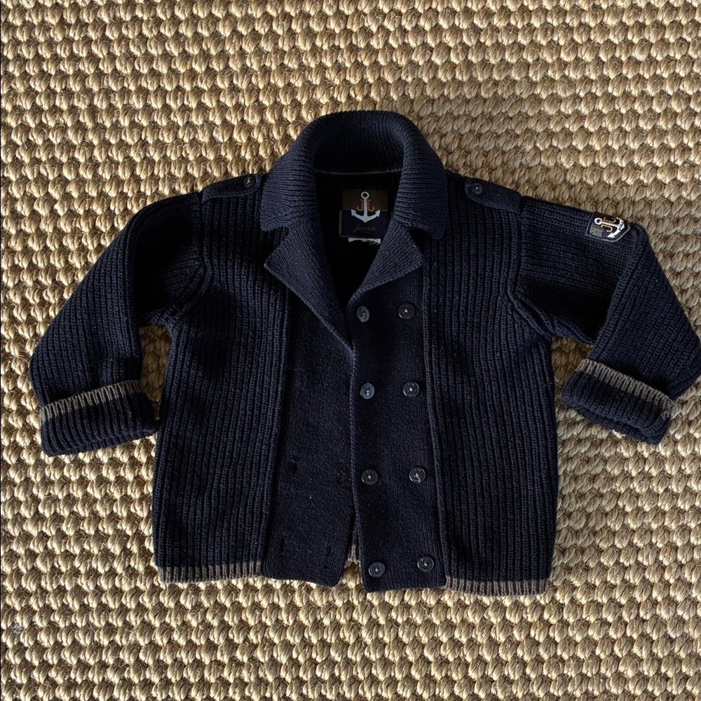 Jacadi Boys Navy Double-Breasted Cardigan